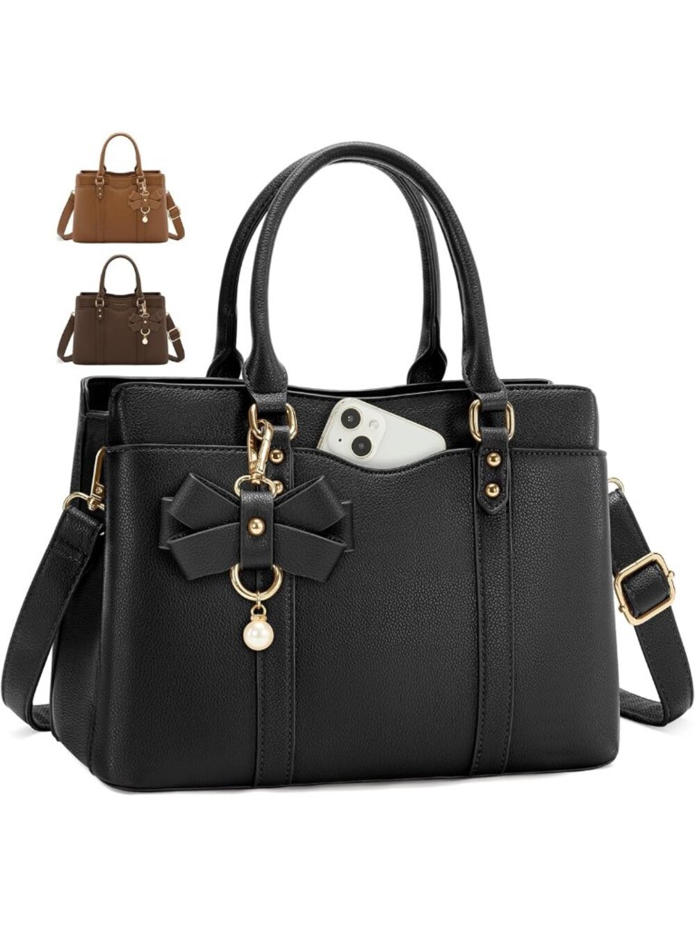 Stylish PU Leather Satchel Handbag for Women | Chic Purses & Handbags